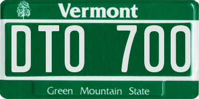 VT license plate DTO700