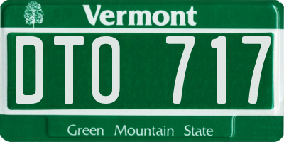 VT license plate DTO717