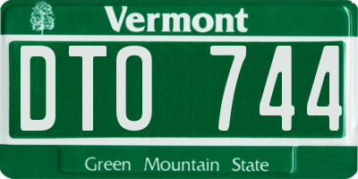 VT license plate DTO744