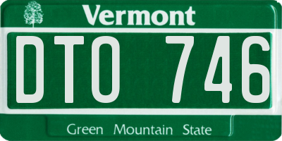 VT license plate DTO746