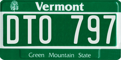 VT license plate DTO797