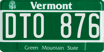 VT license plate DTO876