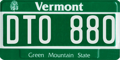 VT license plate DTO880