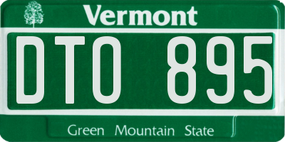 VT license plate DTO895