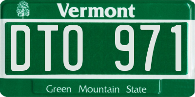 VT license plate DTO971