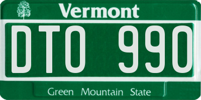 VT license plate DTO990