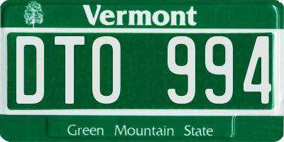 VT license plate DTO994