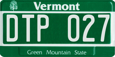 VT license plate DTP027
