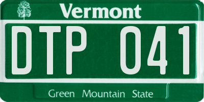 VT license plate DTP041