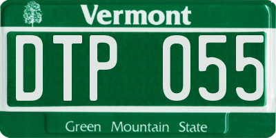 VT license plate DTP055