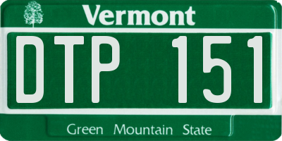 VT license plate DTP151
