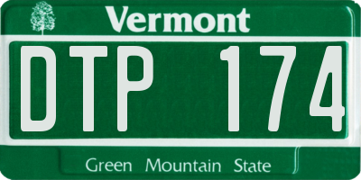 VT license plate DTP174
