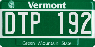 VT license plate DTP192
