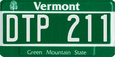 VT license plate DTP211