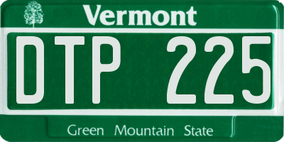 VT license plate DTP225
