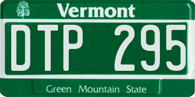 VT license plate DTP295