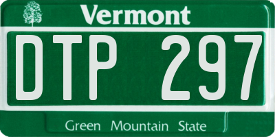 VT license plate DTP297