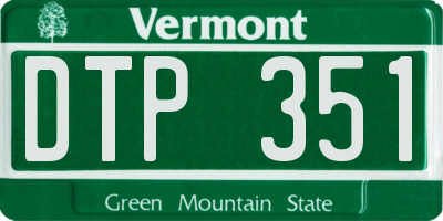 VT license plate DTP351