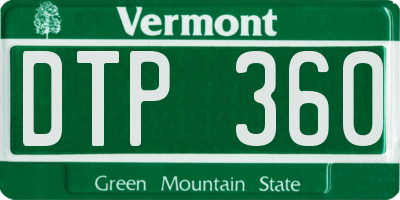 VT license plate DTP360