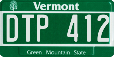 VT license plate DTP412