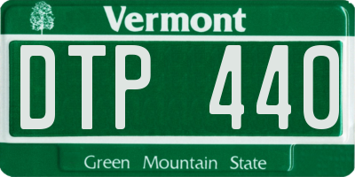 VT license plate DTP440