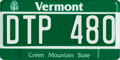 VT license plate DTP480