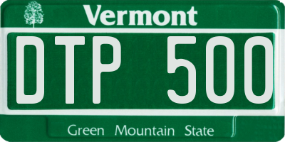 VT license plate DTP500