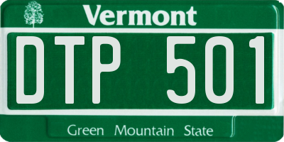 VT license plate DTP501
