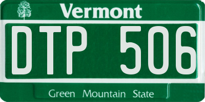 VT license plate DTP506