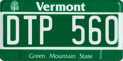 VT license plate DTP560