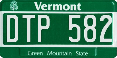 VT license plate DTP582