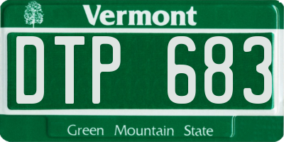 VT license plate DTP683
