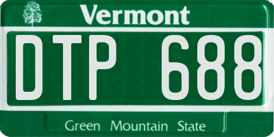 VT license plate DTP688