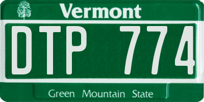 VT license plate DTP774