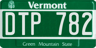 VT license plate DTP782