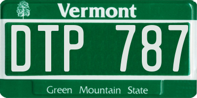VT license plate DTP787