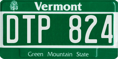 VT license plate DTP824