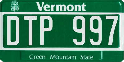 VT license plate DTP997