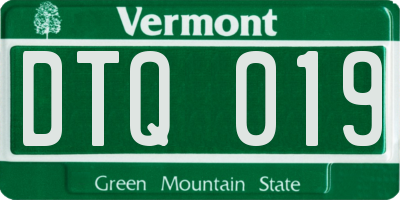 VT license plate DTQ019