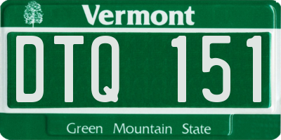 VT license plate DTQ151