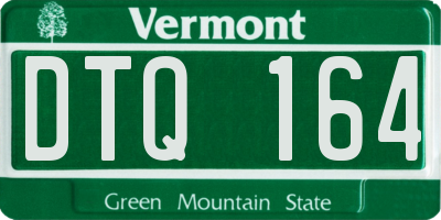 VT license plate DTQ164