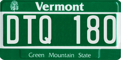 VT license plate DTQ180