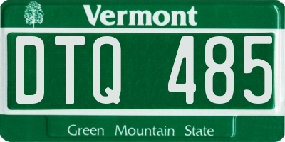 VT license plate DTQ485