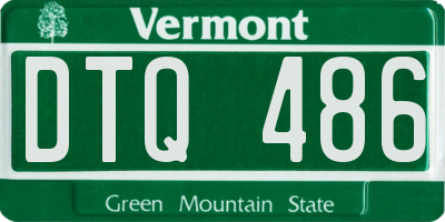 VT license plate DTQ486