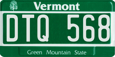 VT license plate DTQ568