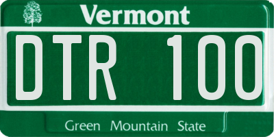 VT license plate DTR100