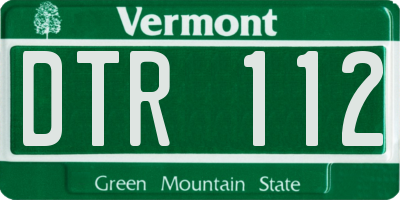 VT license plate DTR112