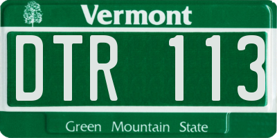 VT license plate DTR113