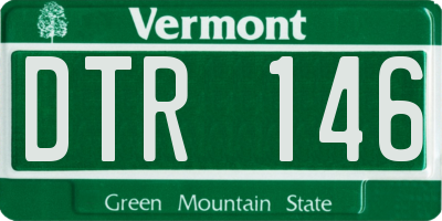VT license plate DTR146