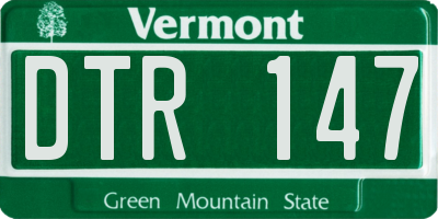 VT license plate DTR147